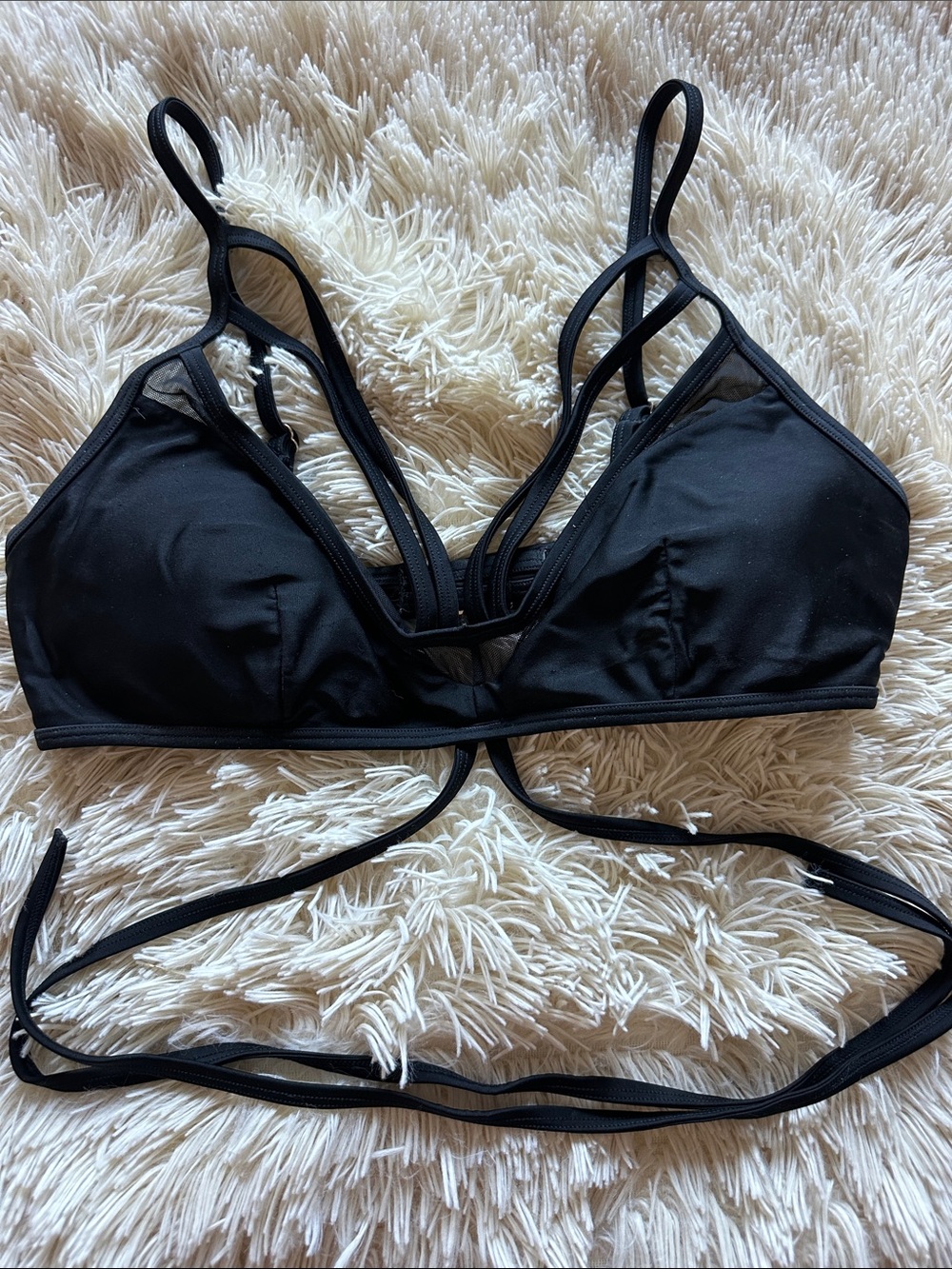 Express Black Strappy Bikini Top